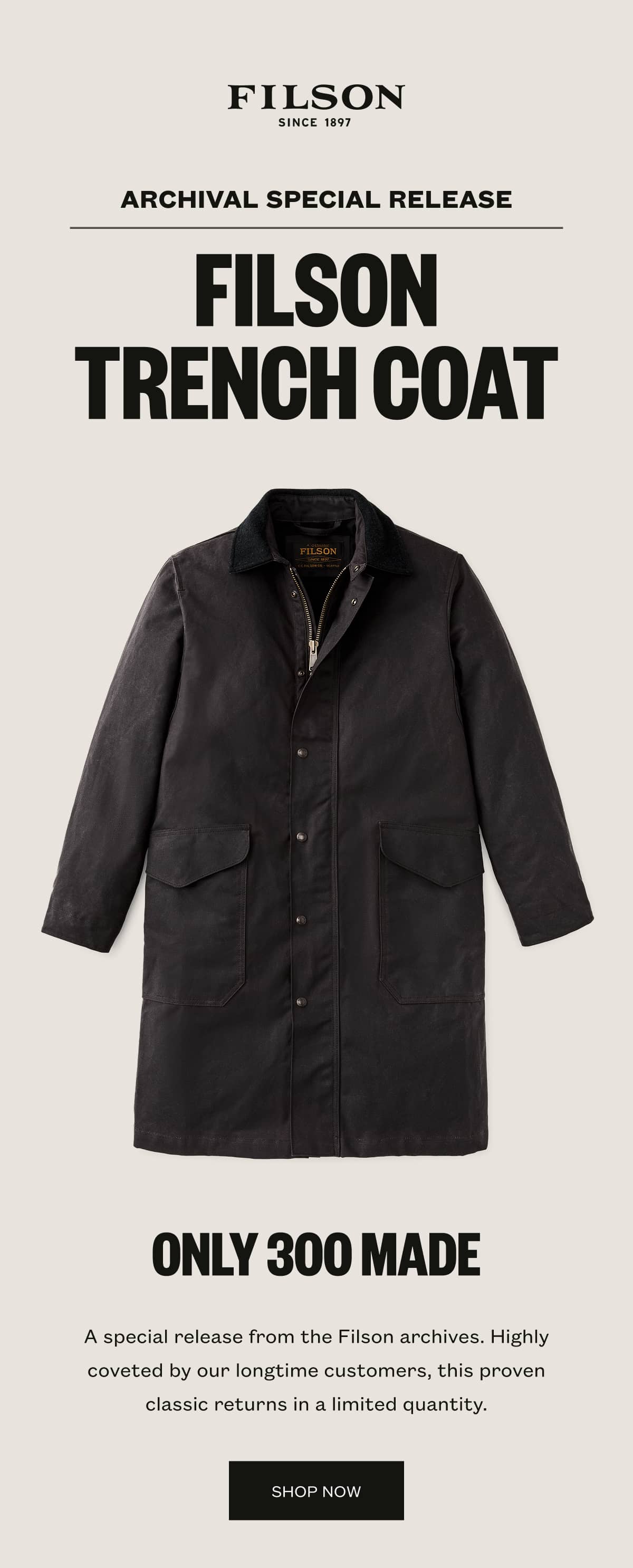 Filson Trench Coat