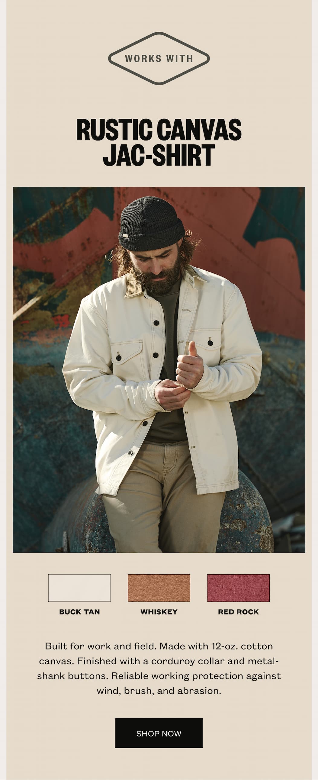 Rustic Canvas Jac-Shirts