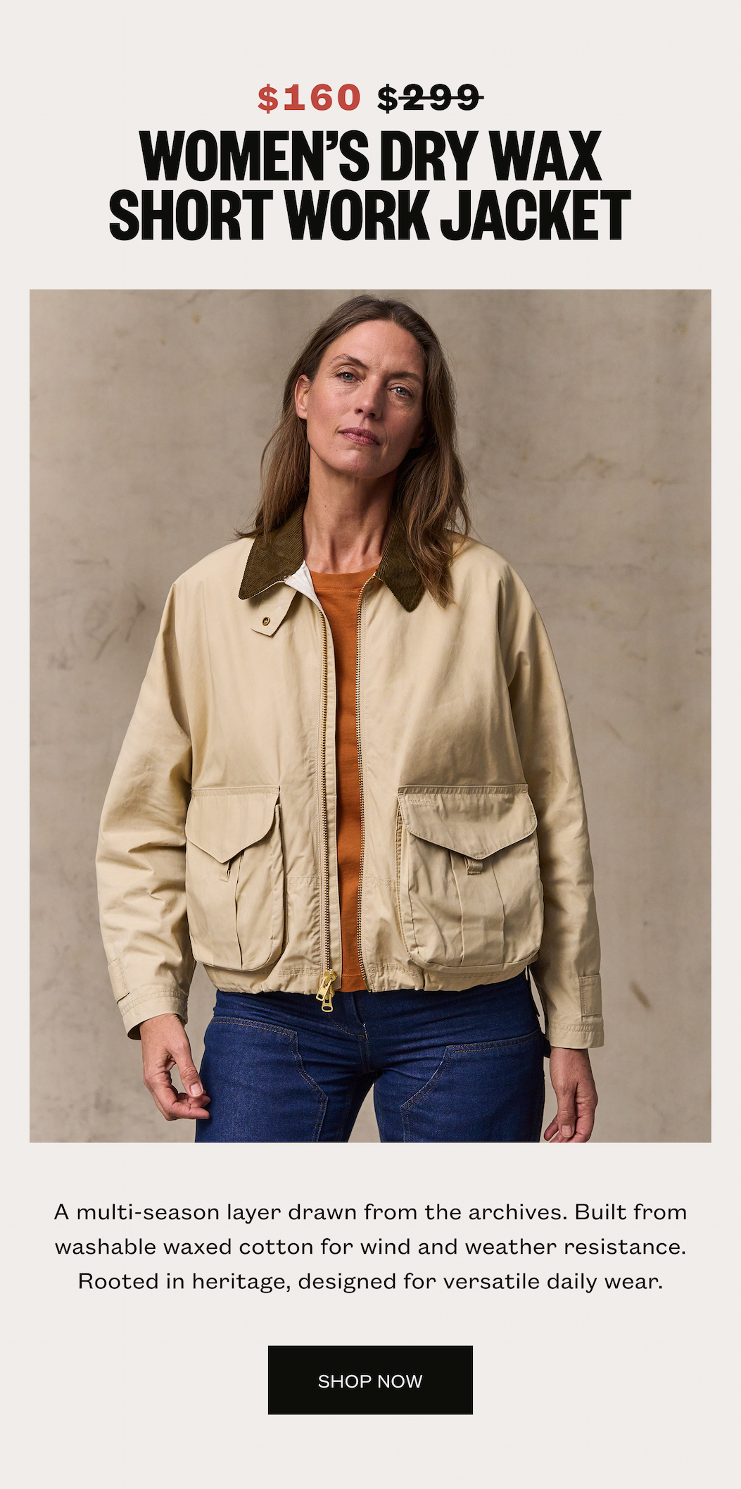 Women's Dry Wax Short Work Jacket