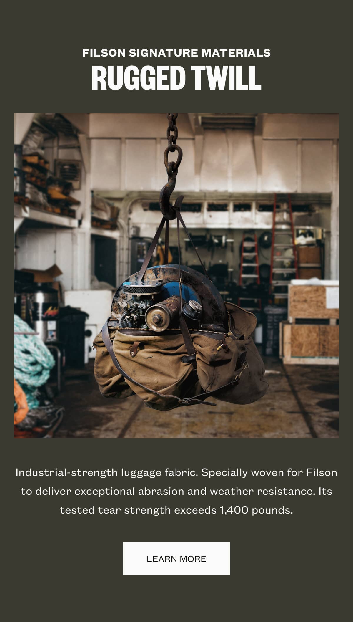 FILSON SIGNATURE MATERIALS - RUGGED TWILL