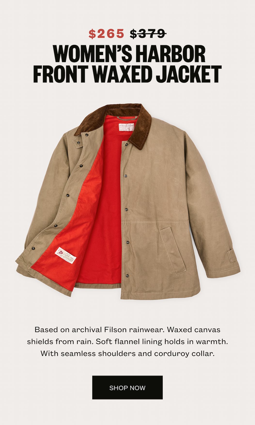 Women's Harbor Front Waxed Jacket