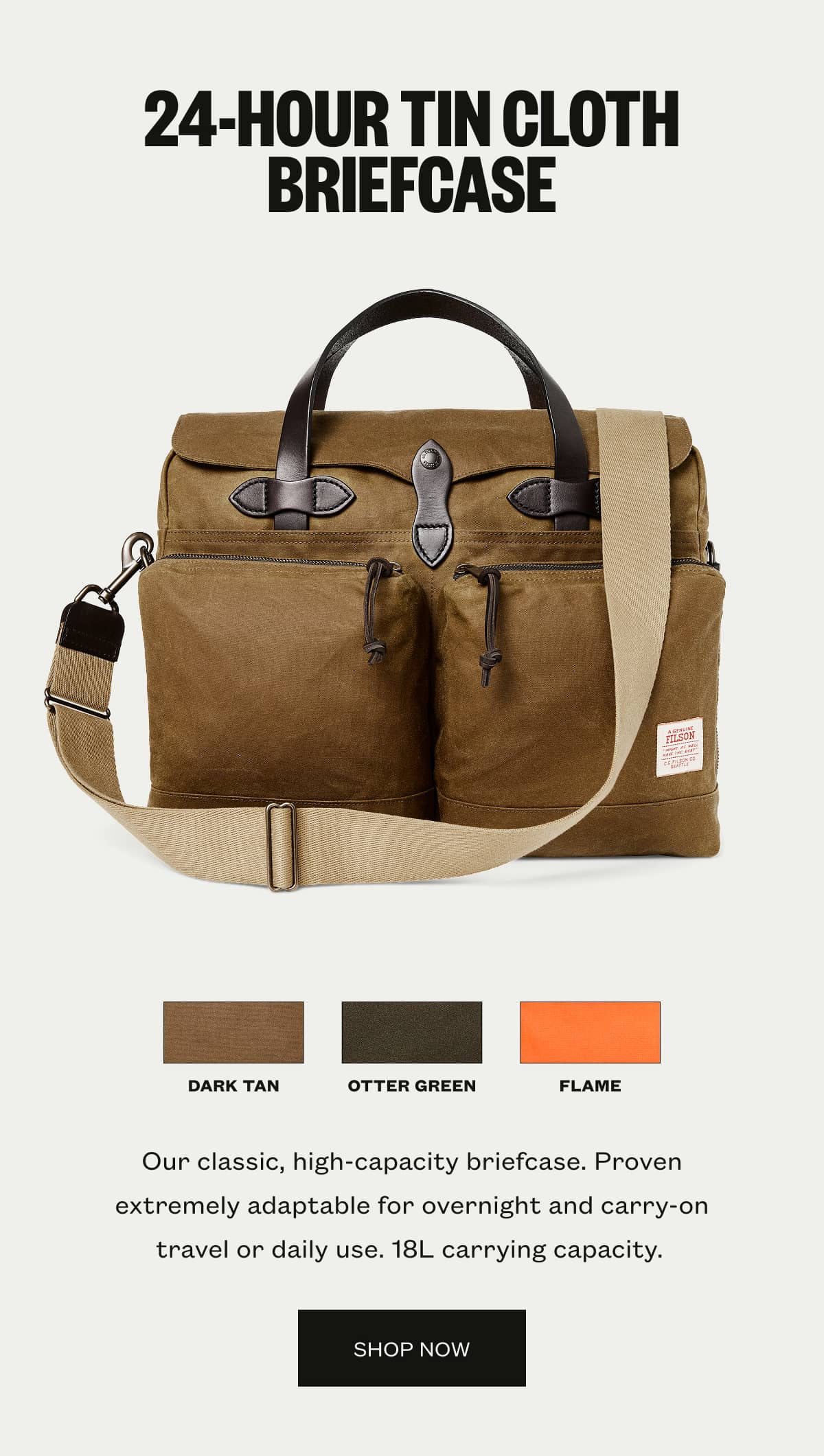 24 Hour Tin Cloth Briefcase