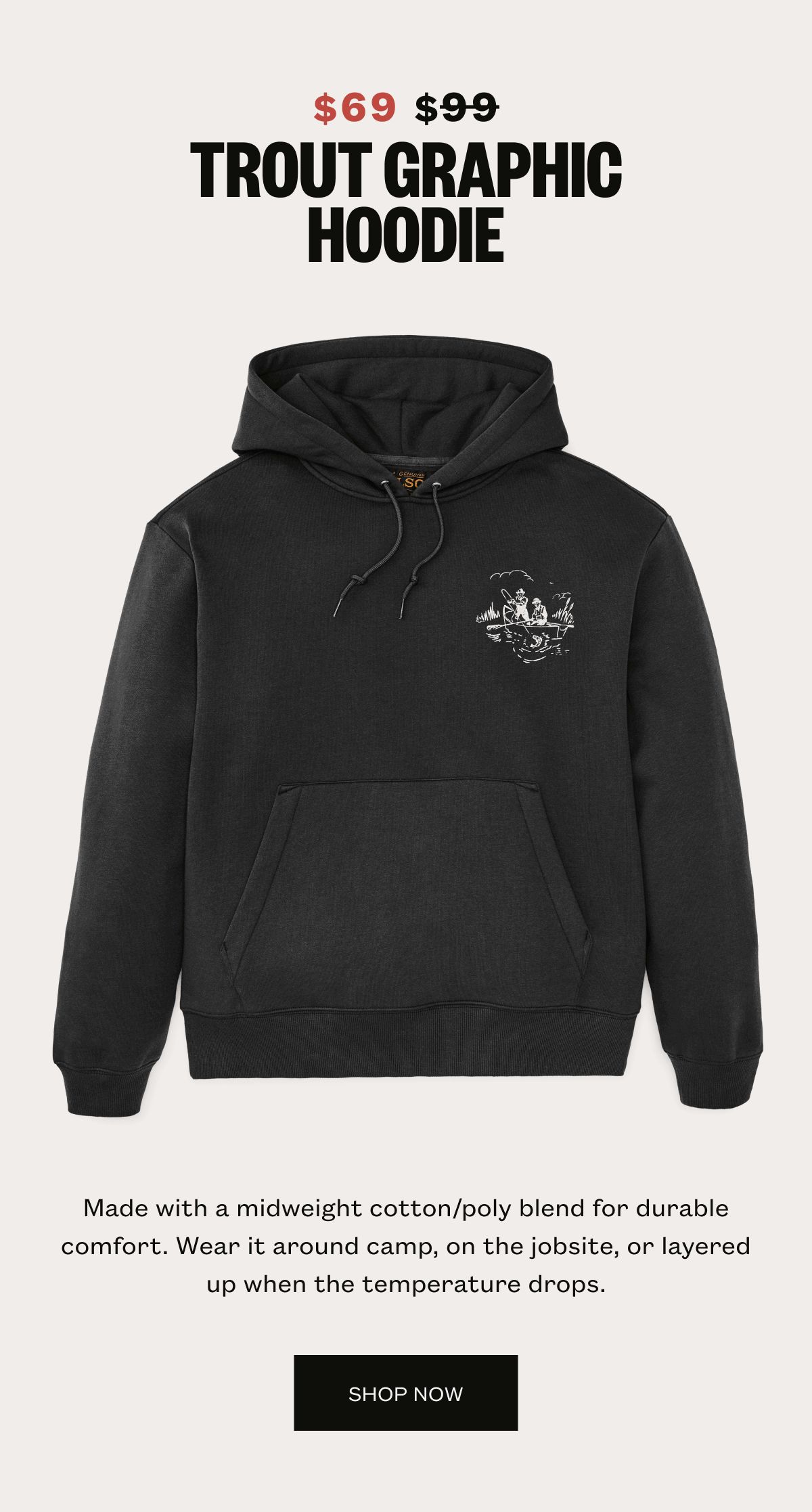 Trout Graphic Hoodie