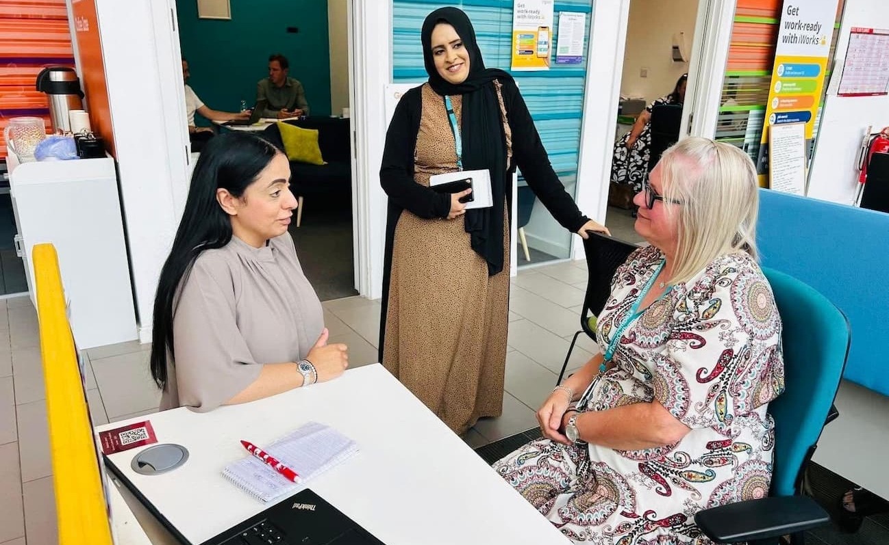 Cllr Arooj Shah visiting Get Oldham Working