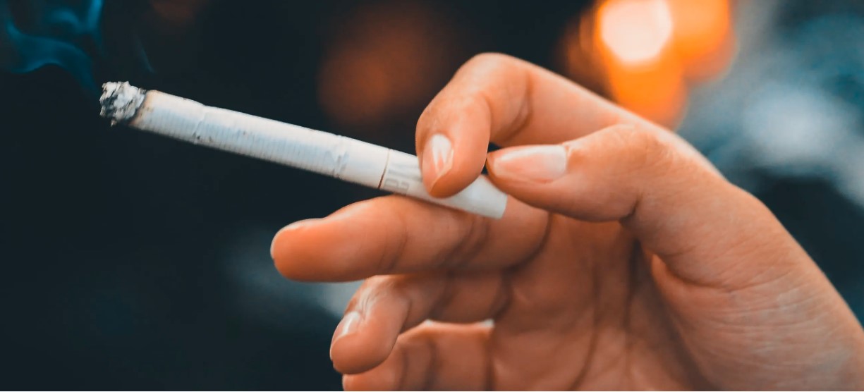 Hand with cigarette