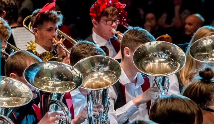 Children playing instruments