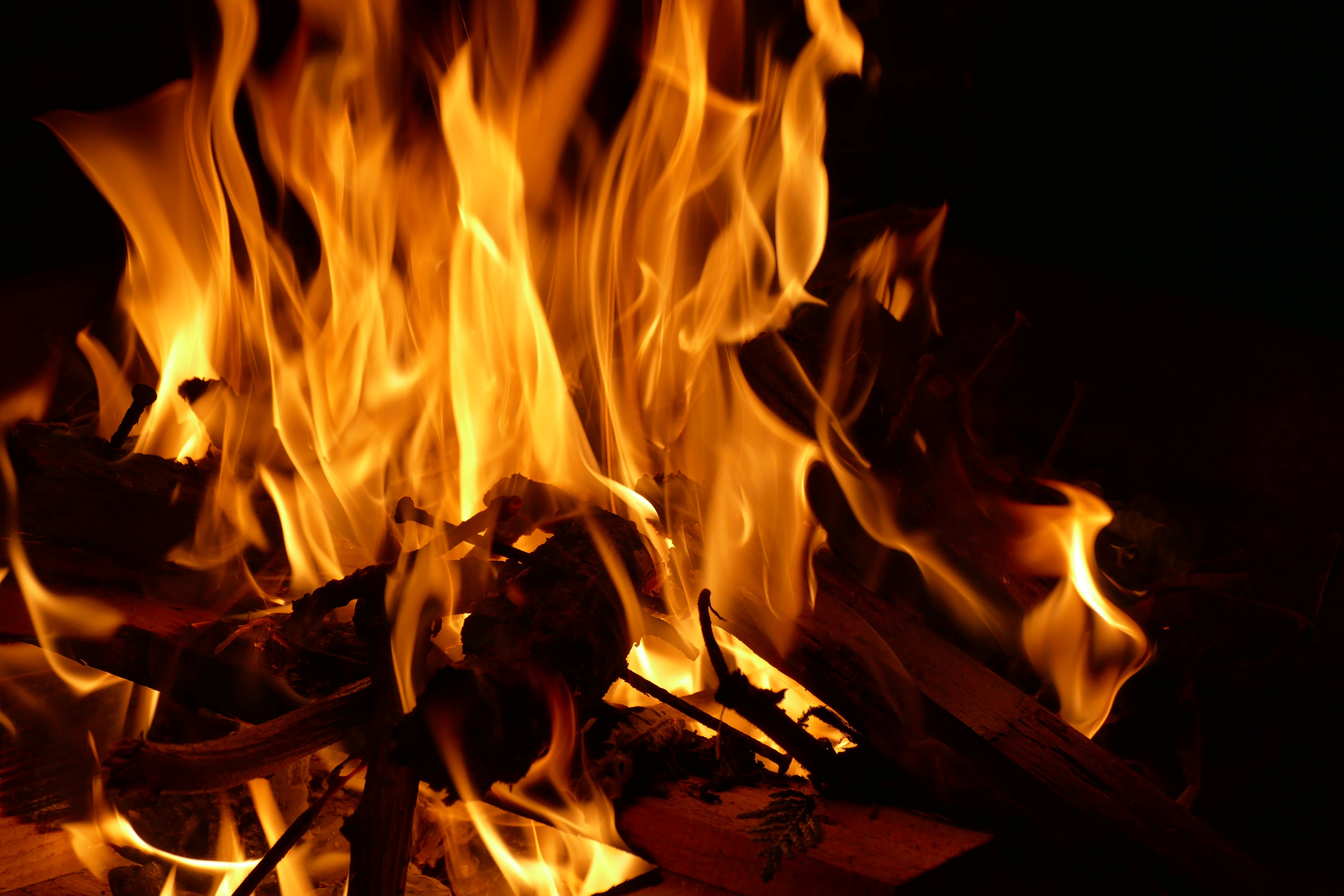 Fire burning