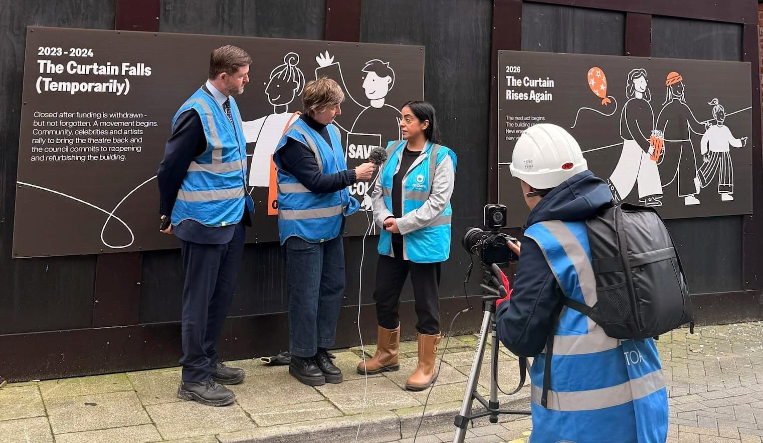 Julie Hesmondhalgh interviewing Oldham Council Leader Cllr Arooj Shah and MP Jim McMahon