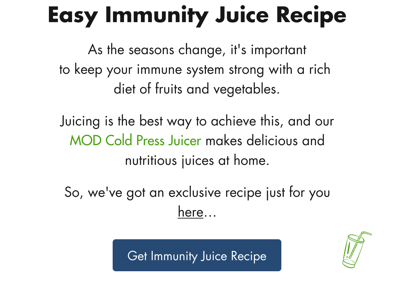 🍹 Juice up your immune system! Mod Appliances