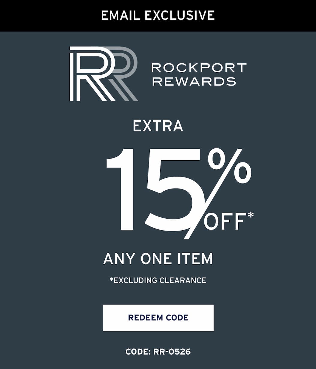 [rockport rewards: extra 15% off any one item with code RR-0526]