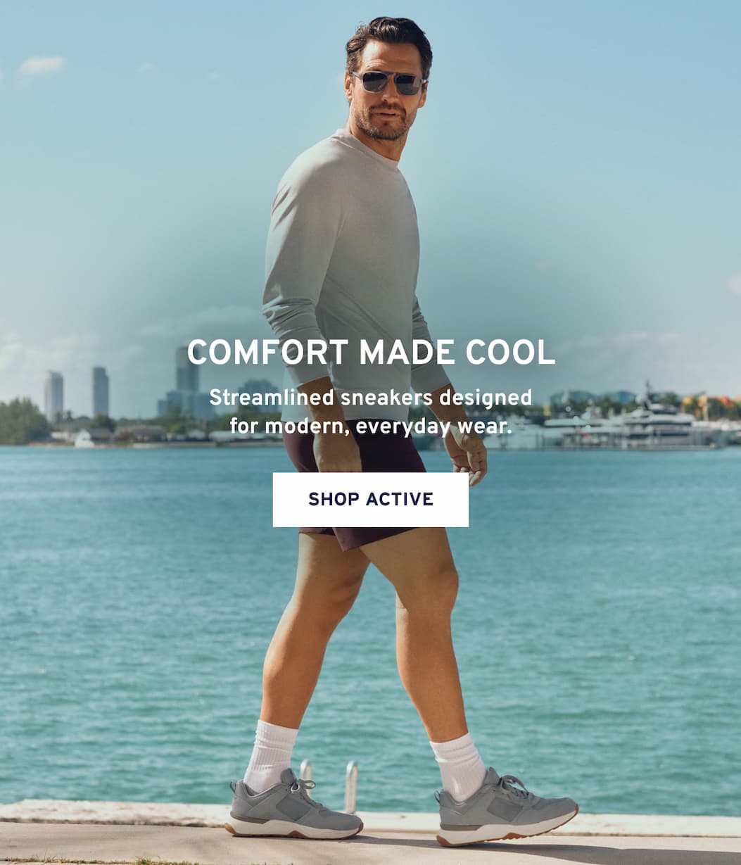 Comfort Made Cool Streamlined sneakers designed for modern, everyday wear. Shop Active