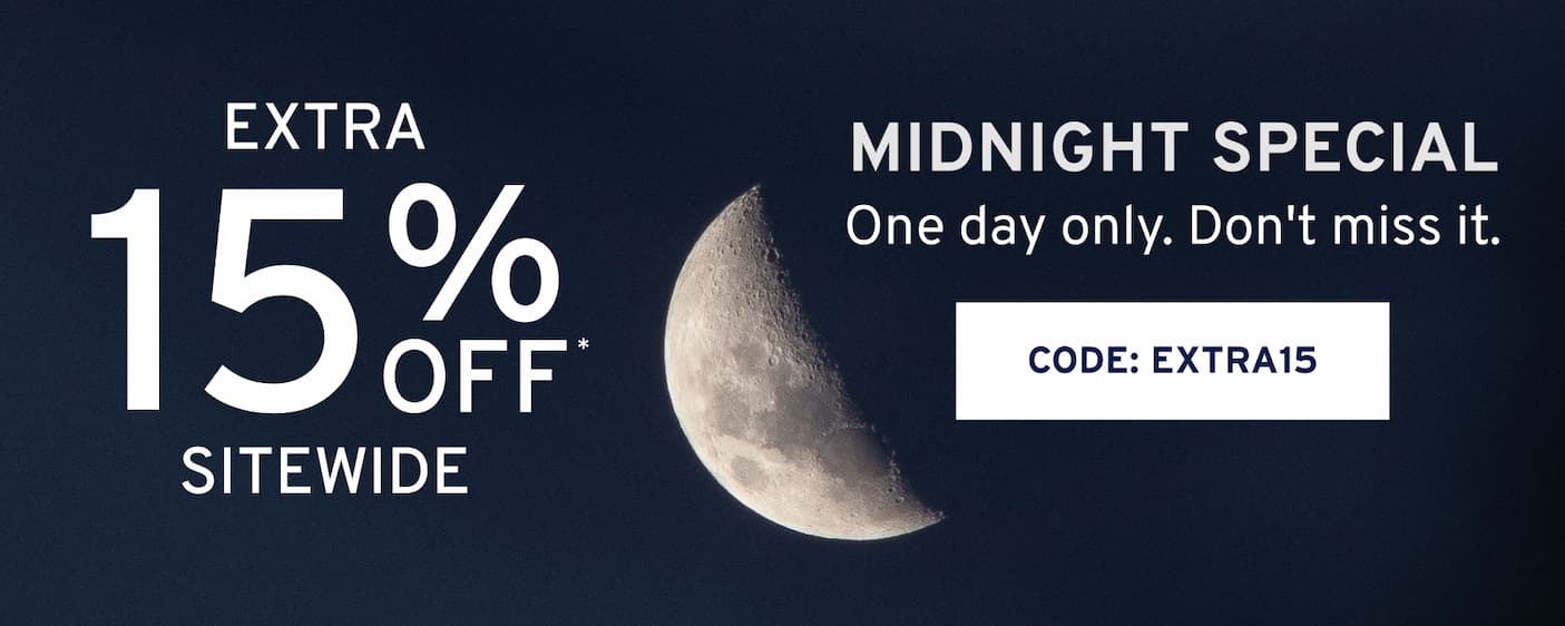 [MIDNIGHT SPECIAL-Tonight Only! Extra 15% Off Exclusive Styles with code EXTRA15]
