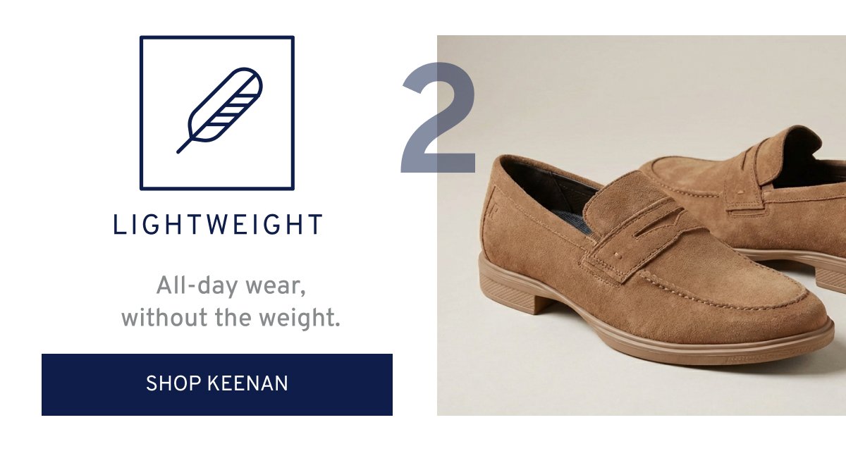2 lightweight All-day wear, without the weight. Shop keenan