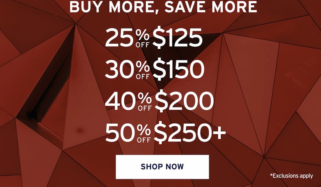 Up to 50% off your cart