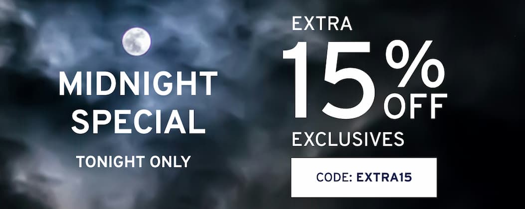 [MIDNIGHT SPECIAL-Tonight Only! Extra 15% Off Exclusive Styles with code EXTRA15]