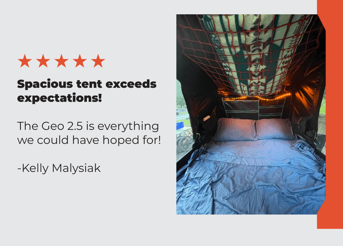 "Spacious tent exceeds expectations!" | Review from user Kelly Malysiak