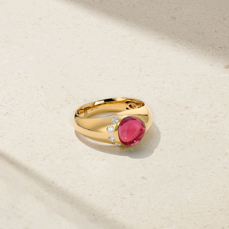 Gumdrop Pink Tourmaline Cigar Band