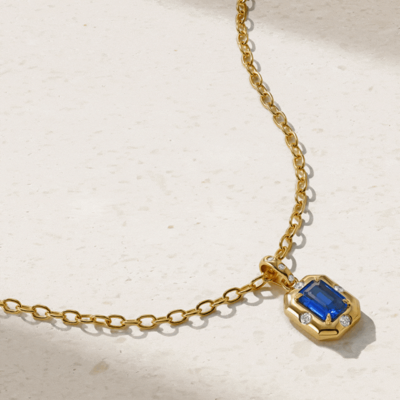Aurum Octagonal Sapphire Pendant