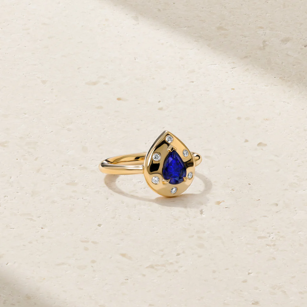 Aurum Pear Sapphire Ring