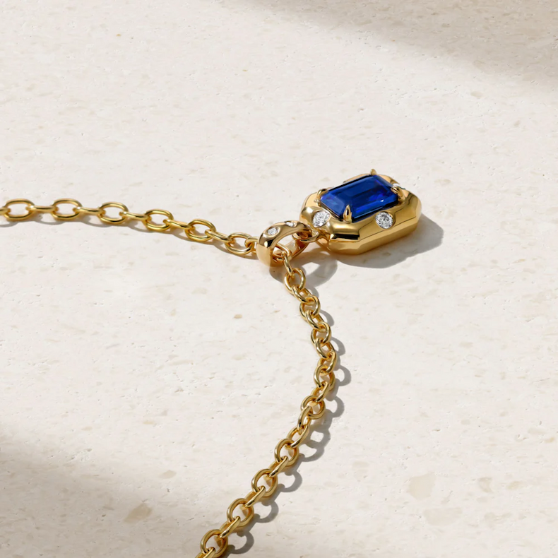 Aurum Octagonal Sapphire Pendant