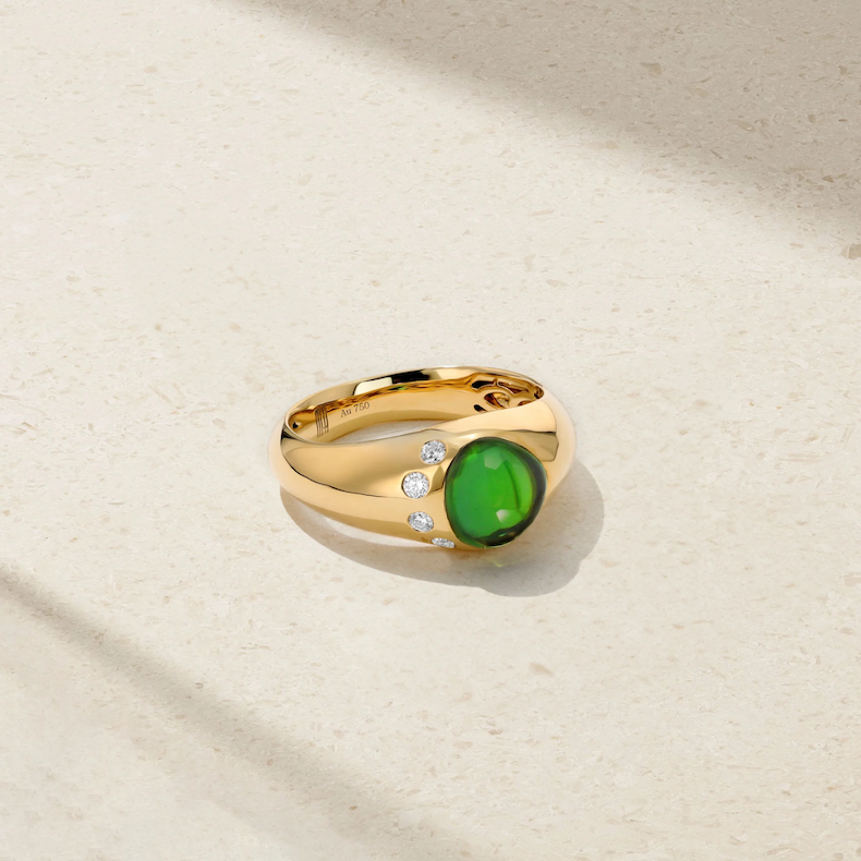 Gumdrop Green Tourmaline Cigar Band