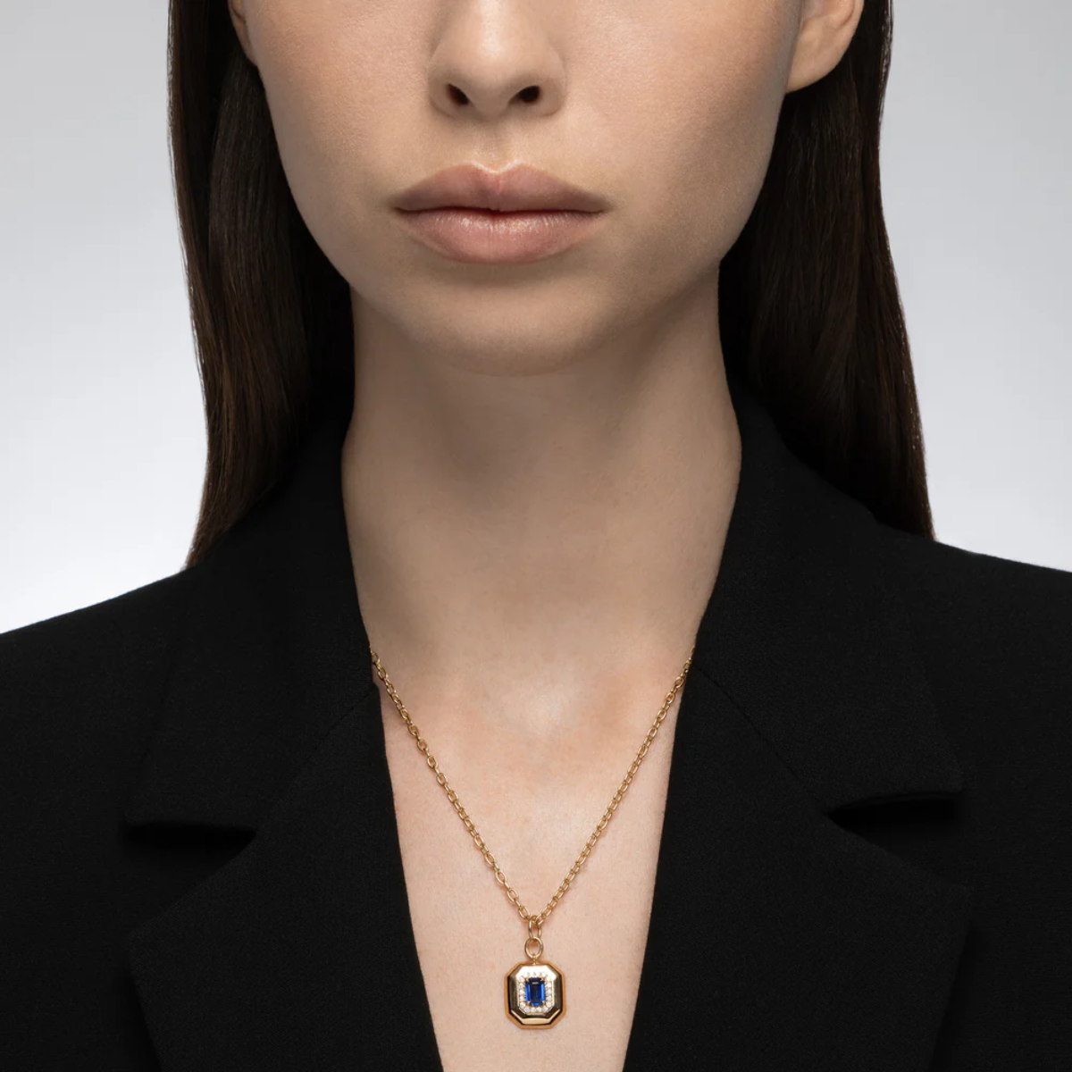 Heirloomed Octagonal Sapphire Pendant