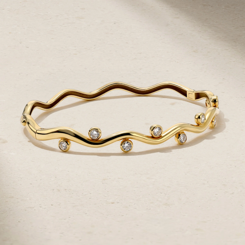 Riva Wavy Diamond Bangle