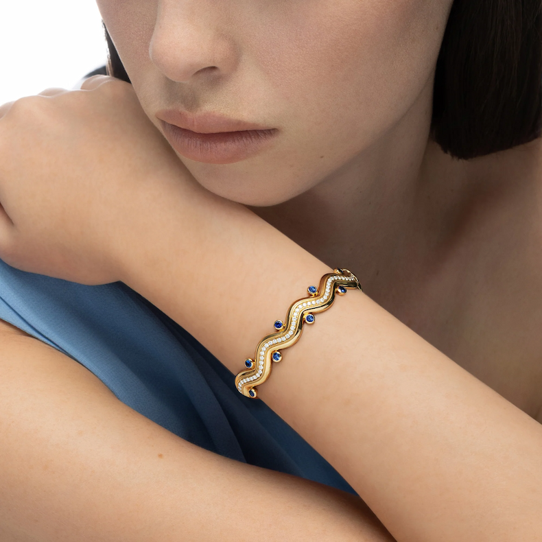 Riva Surge Sapphire and Diamond Bangle