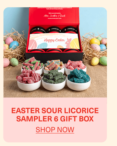 Easter Sour Licorice Sampler 6 Gift Box