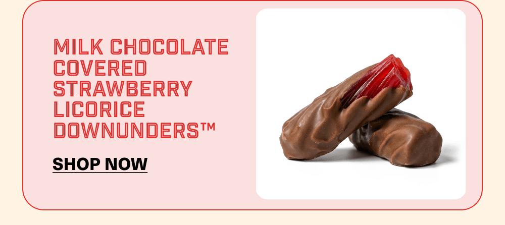 Milk Chocolate Covered Strawberry Licorice DownUnders™