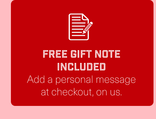 Free Gift Note Included