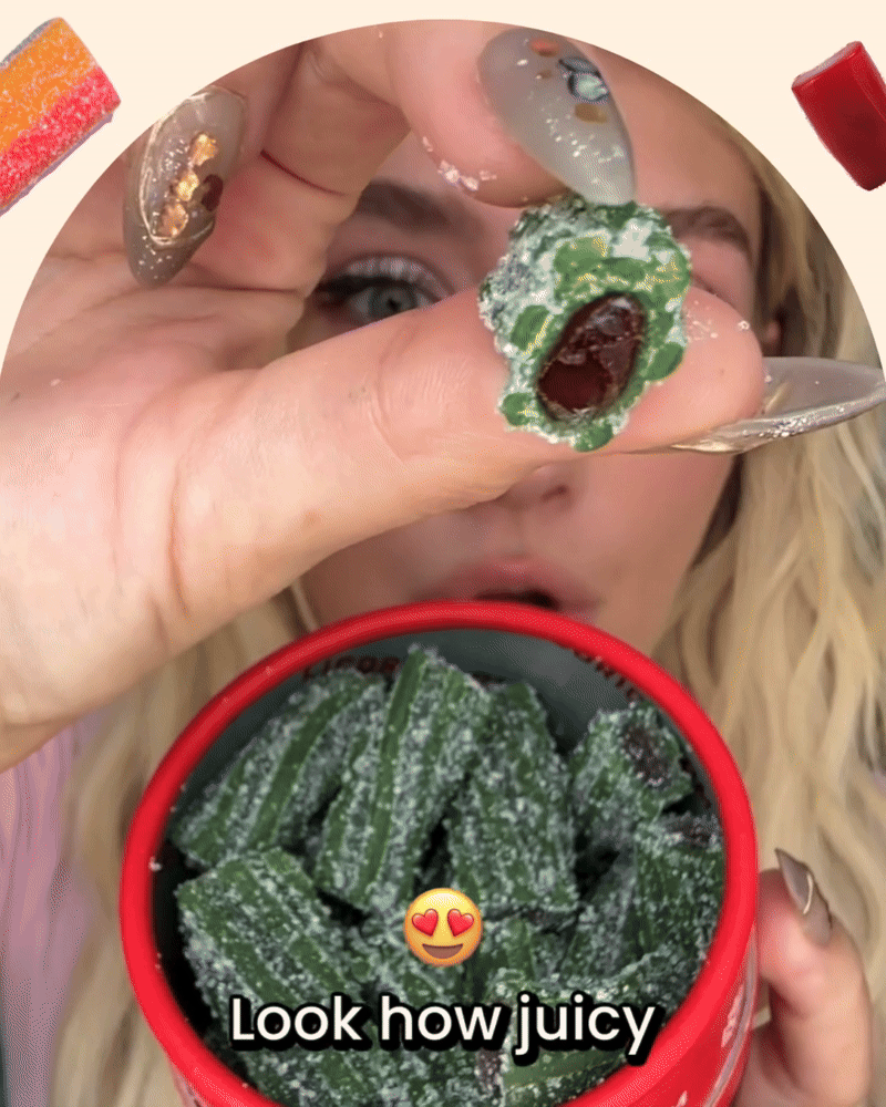 Kati unwrapped her first box from Licorice.com