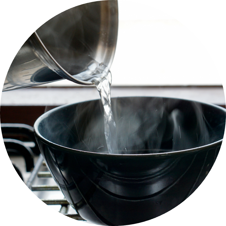 Image of water being poured into a bowl
