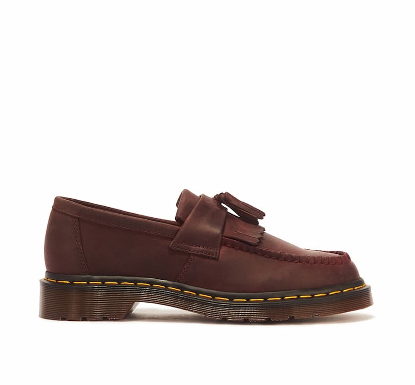 Adrian Crazy Horse Leather Tassel Loafers