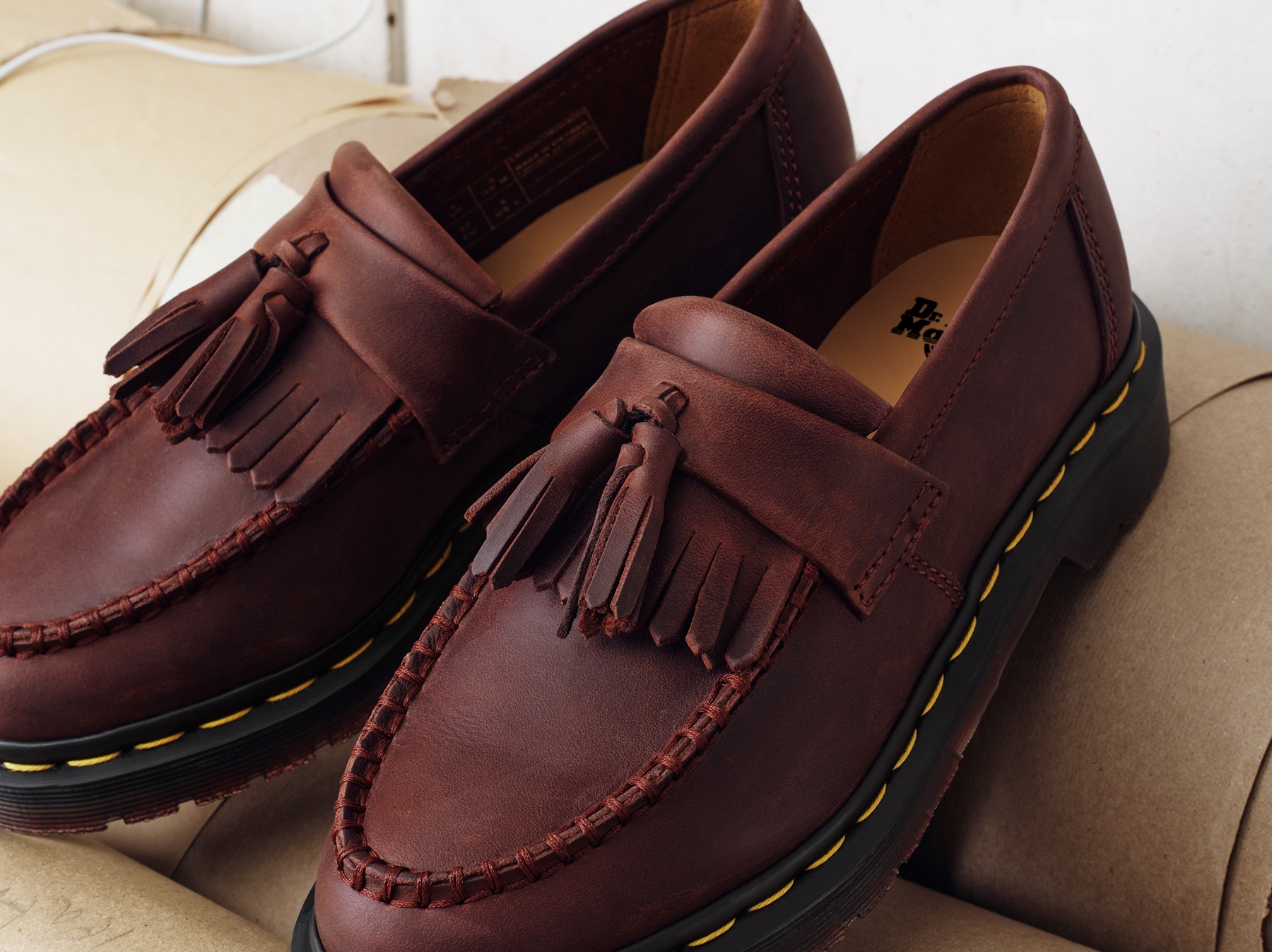 Adrian Crazy Horse Leather Loafers