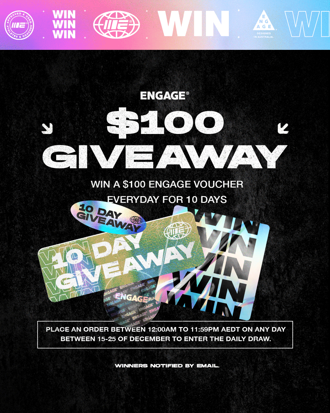 💥 WIN 💥 Limited time left to WIN with every order! Engage