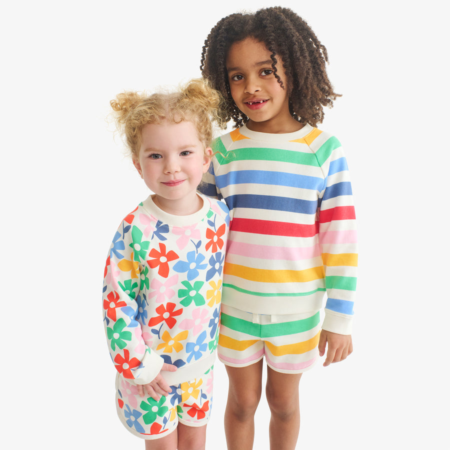 Kids sweatshirt in rainbow blooms