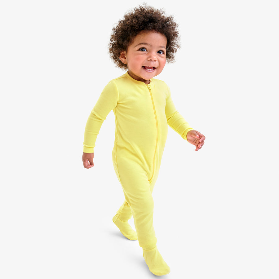 Baby organic zip footie