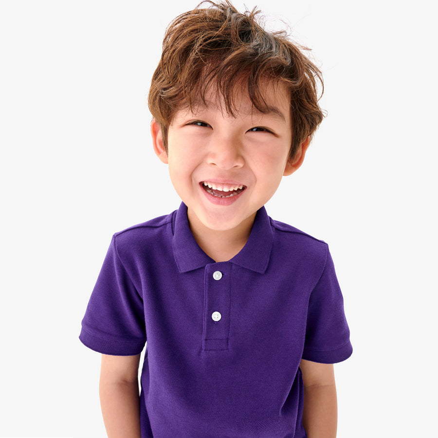 Kids short sleeve pique polo