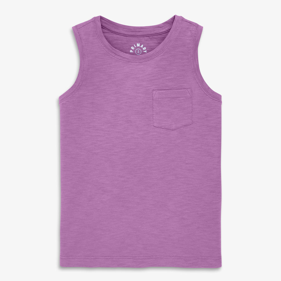 Kids slub pocket tank