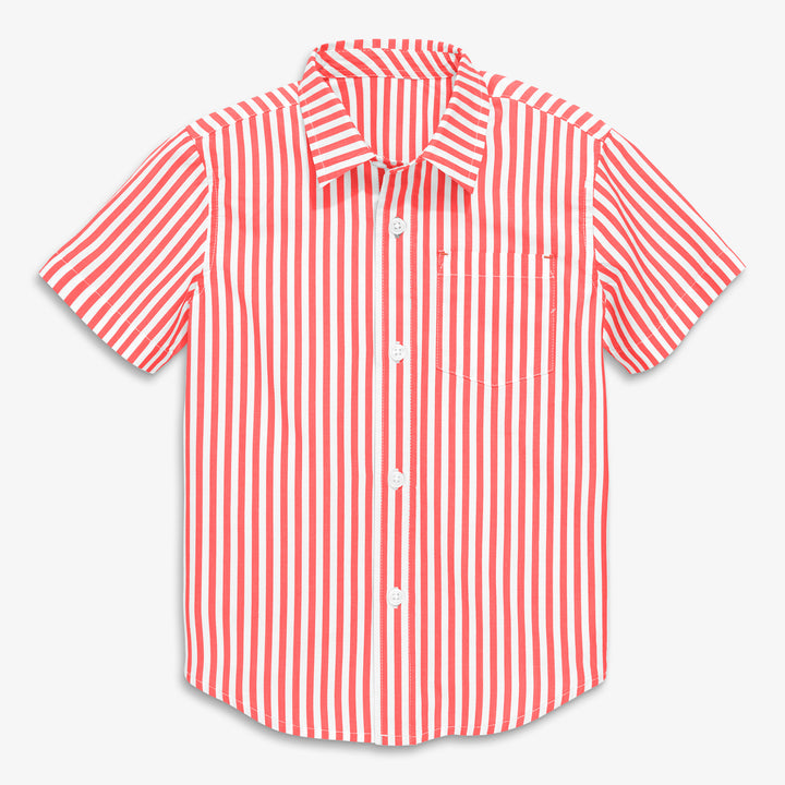 Kids short sleeve button down in stripe