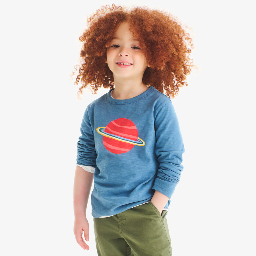 Kids long sleeve saturn tee