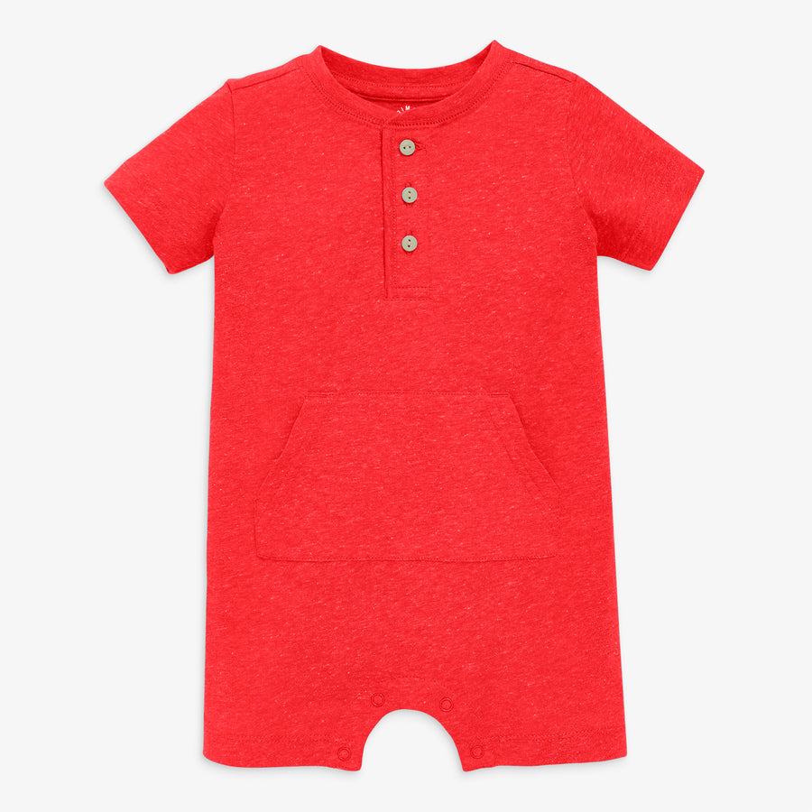 Baby heathered henley shortie