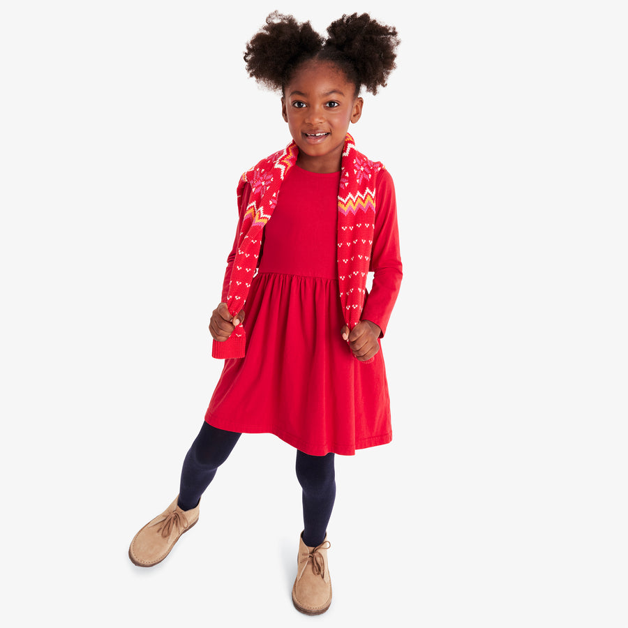 Kids long sleeve perfect pocket dress