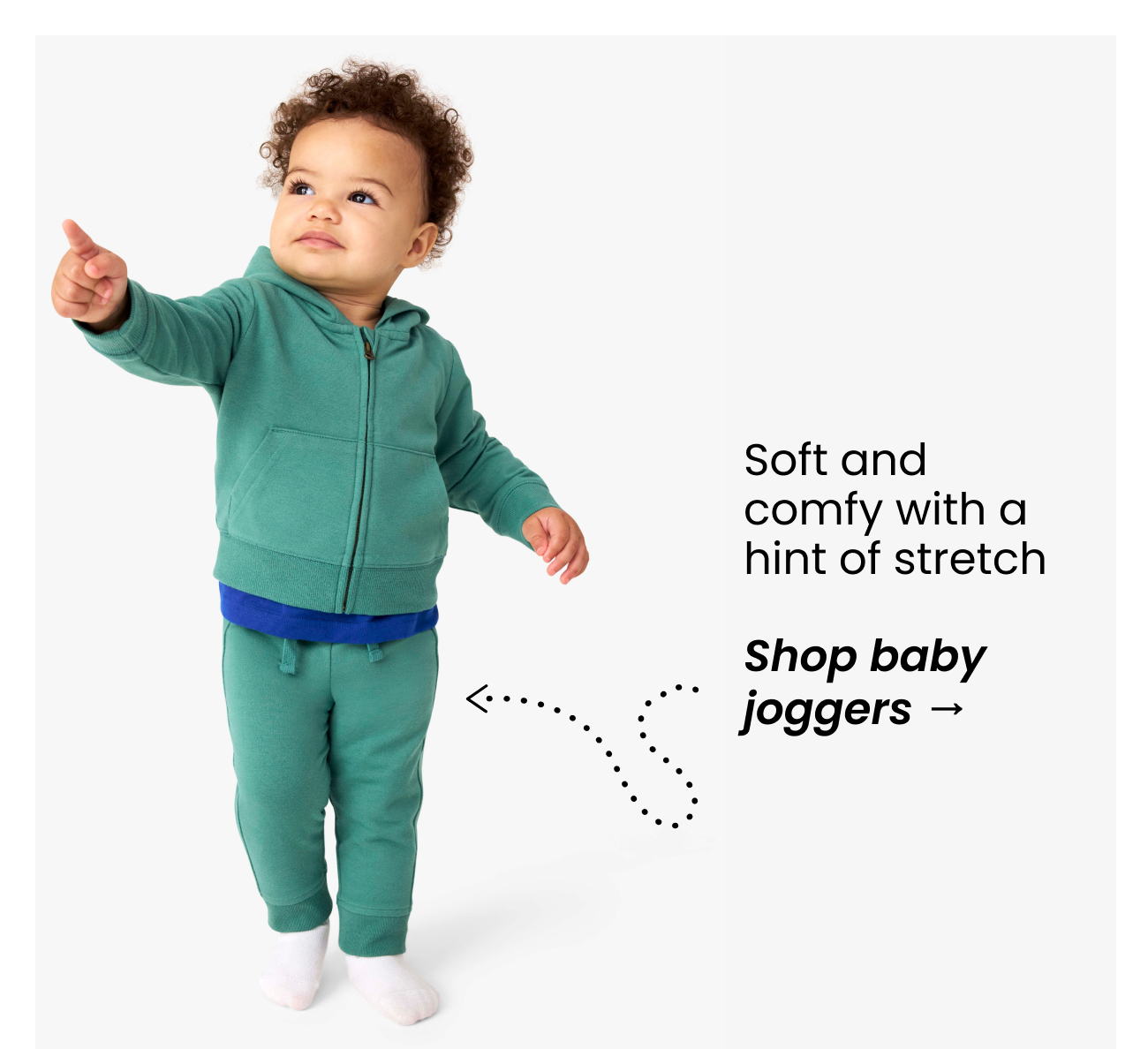 Soft and comfy  french terry with a hint of stretch Shop baby joggers →