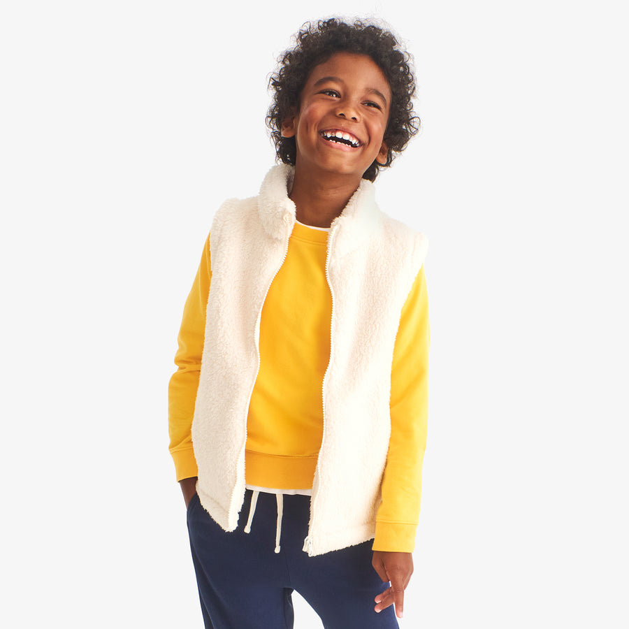 Kids teddy fleece vest