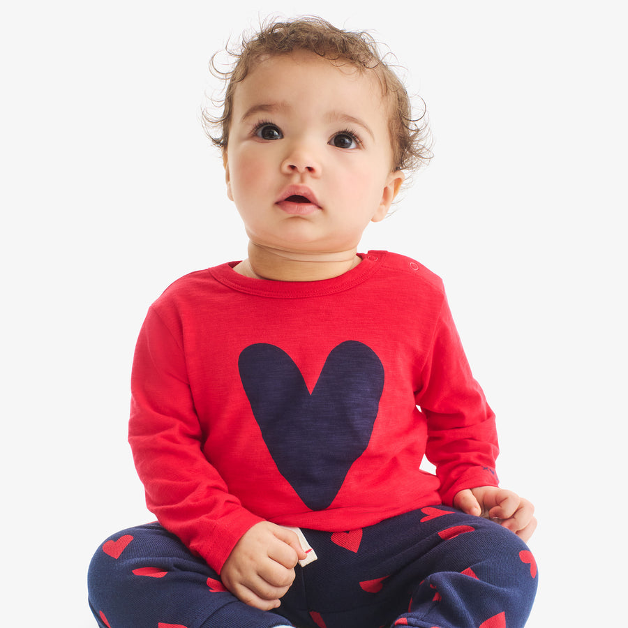 Baby long sleeve heart tee
