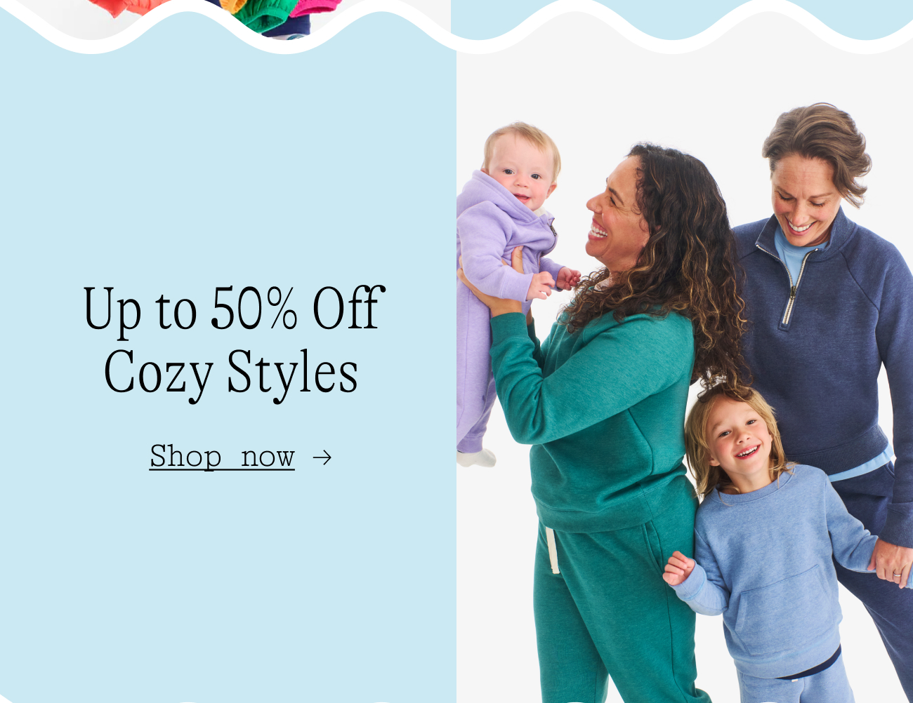 Up to 50% Off Cozy Styles