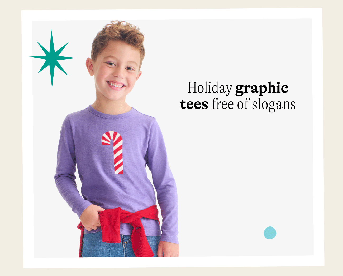 Holiday graphic tees free of slogans