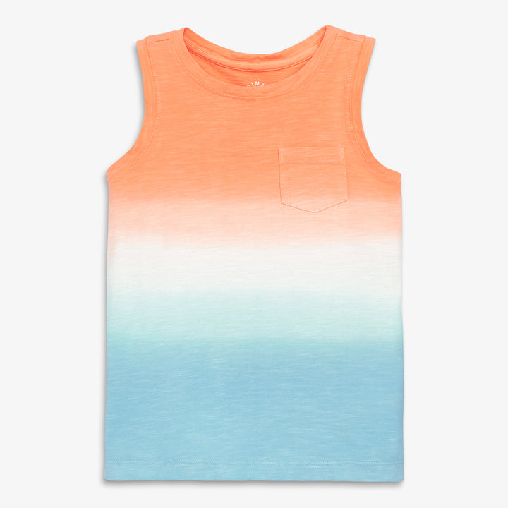 Kids pocket tank in dip-dye